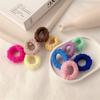 Faixa de cabelo fofa para meninas com bolas, elegante, grossa, durável, faixa de borracha, presilha de cabelo feminina, corda de cabelo elástica alta