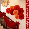 Flores de Leque de Papel Pérola para Decoração de Quarto de Casamento Festa Janela Flores de Papel Leques de Papel Grosso Flores de Leque de Origami Feitas à Mão Decoração de Parede