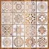 Modelo de Mandala Mais Vendido da Amazon Molde de Plástico Recortado Molde para Desenho Acessórios de Arte DIY Molde para Pintura