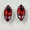 Garra de Broca Marquise com Fundo Prata 6*12mm, Broca de Garra D Acrílica Costurada à Mão, Acessórios para Roupas, Sapatos e Bolsas Feitos à Mão para DIY, Decorações