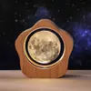 Luz de Noche de Cristal de Estrella Cielo Estrellado de Luna Delfín Medusa Decoración de Escritorio de Dormitorio Regalo de Cumpleaños Creativo para Mamá