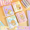 Nuevo Oso Crema A7 Cuaderno de Espiral Mini Portátil Cuaderno Grueso Rayado Cuaderno Diario Estudiante