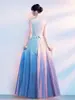 Vestido de Performance para Coro Feminino, Novo Vestido Longo para Performance em Palco de Coro, Vestido para Competição de Recital de Maestro