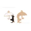 Paraguas Creativo Gatito Goteo de Aceite Joyería Accesorios Colgante DIY Accesorios Cadena de Teléfono Móvil Llavero Colgante Venta Caliente Hecho a Mano