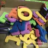 Calcomanías magnéticas al por mayor engrosadas a color calcomanías en inglés calcomanías magnéticas de EVA de esponja para niños calcomanías magnéticas para refrigerador