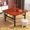 Mesa de Jantar Dobrável Sem Instalação Mesa Baixa Mesa de Jantar Doméstica Mesa de Chão Quadrada Mesa Quadrada Simples Mesa para Casa de Aluguel