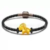 Pulsera Shuibei Gold 999 de Oro Sólido "Hielo Triturado" Hilo Rojo Oveja Pequeña para Mujer, Joyería del Zodiaco Oveja para el Año de la Oveja, Venta al por Mayor vía Transmisión en Vivo