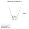 Colar Yuanfan S925 Prata Esterlina Amor Infinito Zircônia para Mulheres, Corrente de Clavícula Versátil de Luxo Leve para o Dia a Dia, Atacado Transfronteiriço