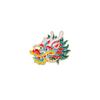 Broche de dragón chino con diseño de dragón dominante, hebilla de aleación esmaltada china, estilo chino.
