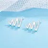 [Liquidación] Joyería de pendiente de línea ondulada para mujer, versátil, fresca y única, pendiente de hueso de la oreja, coreano, simple