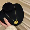 Collar con Bolsa de Cierre Tallada Antigua para Piscis Koi Colgante de Candado de Seguridad Dorado Vintage Cadena de Lana para Mujer