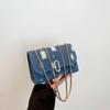 Bolsa de ombro com corrente estilo coreano da moda para este ano, celebridade da internet, nova coleção primavera 2025, design de nicho, estilo estrangeiro, bolsa quadrada pequena