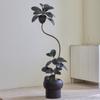 Lámpara de jardinería nórdica de lujo para sala de estar interior, maceta grande de alta gama, lámpara de lujo biónica, adornos de plantas de árbol falso, simulación verde