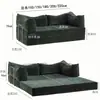 Sofá de Tecido Sala de Estar Estilo Chinês Dobrável Sofá-cama de Uso Duplo Compacto Módulo para Apartamento Pequeno Doméstico Sofá Pudding S