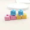 Cuentas Cuadradas Color Sólido Chapado en UV Nariz de Cerdo Cuentas Sueltas para DIY Accesorios Cadena para Teléfono Móvil Accesorios para Pulseras Joyería Hecha a Mano
