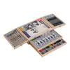 Set Chiyuan de 175 Piezas Caja de Regalo de Madera Set de Pinceles Pincel de Pintura Artística Caja de Regalo con Cuaderno Caja de Herramientas de Arte