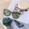 Novos óculos de sol dobráveis femininos de alta qualidade miopia online celebridade estilo coreano personalizado retro rosto grande emagrecimento óculos de sol polarizados homens