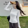 Roupa Esportiva Jaqueta Esportiva Feminina Nova Branca Slim Fit Top de Yoga Corrida e Ciclismo Ajustada de Manga Longa Roupa Fitness