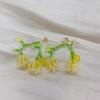 Pendientes de Tuerca de Flor Lanling para Niña Vibrante Estilo Dulce Viaje de Vacaciones Citas Aretes Joyería Fresca para la Oreja de Mujer