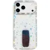 Capa de Celular com Suporte de Espelho Adequada para Apple 17Promax Tendência 13/14 Diamante Glitter Capa Protetora IMD