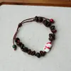 Pulsera de Grano de Café de Cerámica Jingdezhen, Refrescante y que no se decolora, Joyería de Alta Gama para Mujer, Accesorio Versátil de Nuevo Estilo Chino, Mayoreo