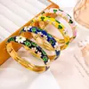 Pulseira Europeia e Americana Retro de Margarida Aberta em Esmalte, Design Simples, Estilo Nicho, Acessório que Não Desbota