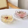 Tigela de sobremesa de vidro de alto valor tigela de vidro tigela ninho de pássaro de cristal para frutas e iogurte conjunto de pratos prato de café da manhã requintado tigela de salada
