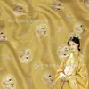 Coelho de Jade Carpa Novo Tecido Hanfu Colete Estilo Chinês Saia Ma Mian Roupa Formal Cor Tecido Jacquard Brocado