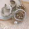 Pulsera geométrica de cuentas acrílicas transfronteriza europea y americana, diseño de nicho exagerado, lujo ligero, sensación de alta gama, accesorio de mano personalizado