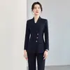 Novo Traje Profissional Outono/Inverno 2026: Terno Blazer de Manga Longa com Três Botões e Calça para Mulheres, Conjunto de Duas Peças para Funcionários de Joalheria