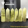 Natural Donghai citrino único pontiagudo hexagonal coluna de cristal energia pedra bruta polimento artesanato cross-border venda quente minério