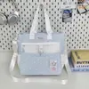 Mochila de Alto Valor Estético con Bloques de Color para Niñas, Conjunto Lindo de Dos Piezas Estilo Coreano y Universitario para Estudiantes de Primaria y Secundaria de 3º a 6º Grado