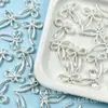 Colgante de concha de color perla artificial acrílica con agujeros, cuentas perforadas de color concha de estrella de mar y caracola para accesorios de joyería DIY