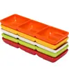 Plato para Condimentos Restaurante de Hot Pot Vajilla de Melamina Plato para Condimentos Compartimento Único Plato para Salsa de Soja Plato para Salsa Porcelana de Imitación Doble Compartimento Múltiples Compartimentos Plato para Vinagre para Sumergir