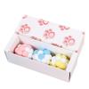 Maullido y punto caja gato color macarrón bola de felpa morder juguete para gato con Campana Juguete de peluche para gato