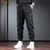 Pantalones de Trabajo Funcionales de Gama Alta Estilo Americano para Hombre, Nuevo Estilo Otoño e Invierno 2025 Pantalones Jogger, Marca de Tendencia con Textura Arrugada, Pantalones Casuales Elásticos para Hombre