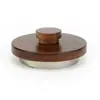 Tapa de Taza de Nogal Negro, Tapa Creativa de Vidrio de Tronco, Tapa de Taza de Boro Alto Simple y Duradera, Tapa Universal para Taza de Té