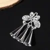 Joias de Minorias Étnicas, Joias de Prata Miao, Cadeado da Longevidade, Sino Pingente de Borboleta, Acessórios de Trajes Antigos, Joias Estilo Antigo DIY, Riqueza e Prosperidade