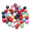 Nueva variedad de cuentas redondas mixtas multicolor tamaño variado cuentas de vidrio brillantes accesorios para pulseras de joyería con cuentas sueltas