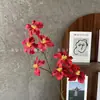 Adornos de decoración para bodas de orquídeas de amor de 7 cabezas, ramo para mesa de comedor de sala de estar, arreglo de flores artificiales, ramo de mano floral