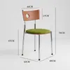 Silla de Comedor Nórdica Vintage de Madera Maciza para el Hogar Berg, Mesa y Sillas de Comedor de Diseñador Minimalistas Modernas de Moda, Estilo Retro Francés