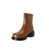 Botas de Tornozelo de Salto Alto Finas Grossas Novas 2024 Pele Grossa Botas Martin Britânicas Outono e Inverno Botas de Comércio Exterior Chelsea