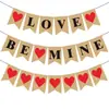 Día de San Valentín Bandera de Papel Kraft Cola de Pez Amor Amor Bandera Banner Propuesta Boda Temática Fiesta Decoración Suministros
