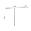 Prateleira de display para loja de roupas cabide de chão cabide de parede para roupas femininas roupas infantis cabide de parede em aço inoxidável cabide de parede com suporte lateral