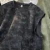 Camiseta Sem Manga Tie-dye da Moda Colete Esportivo Masculino Fresco de Verão Secagem Rápida Estilo Americano Ins Camiseta Regata Casual para Estudante