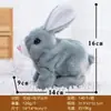 Coelho de Pelúcia Elétrico, Brinquedo de Barraca Infantil Fofo, Animal de Estimação que Anda e Faz Sons, Boneca Coelho Realista