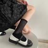 Meias Femininas Primavera e Verão Novo Estilo Distintivo Estilo Japonês Meias de Ombro Meias de Cano Médio de Malha da Moda Meias da Moda Online Meias de Cano Médio