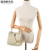Bolso de mano informal para mujer, bolso diagonal de lona impermeable con primera capa de cuero, bolso de hombro de color sólido, suministro de fábrica desbordante