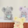 Koala Lindo Resina Flocado Estéreo Lindo Llavero DIY Colgante para Teléfono Móvil Accesorios