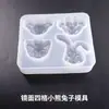 Moldes de Resina, Moldes de Urso, Moldes de Placa Inteira DIY com Múltiplas Especificações, Moldes de Coelho, Peças Decorativas, Moldes de Silicone de Bolo de Papoula